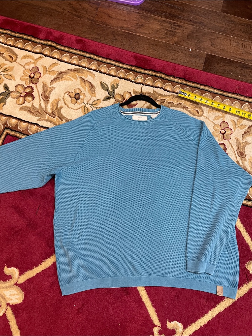 Men's Crewneck Sweater in Dusty Blueberry Blue